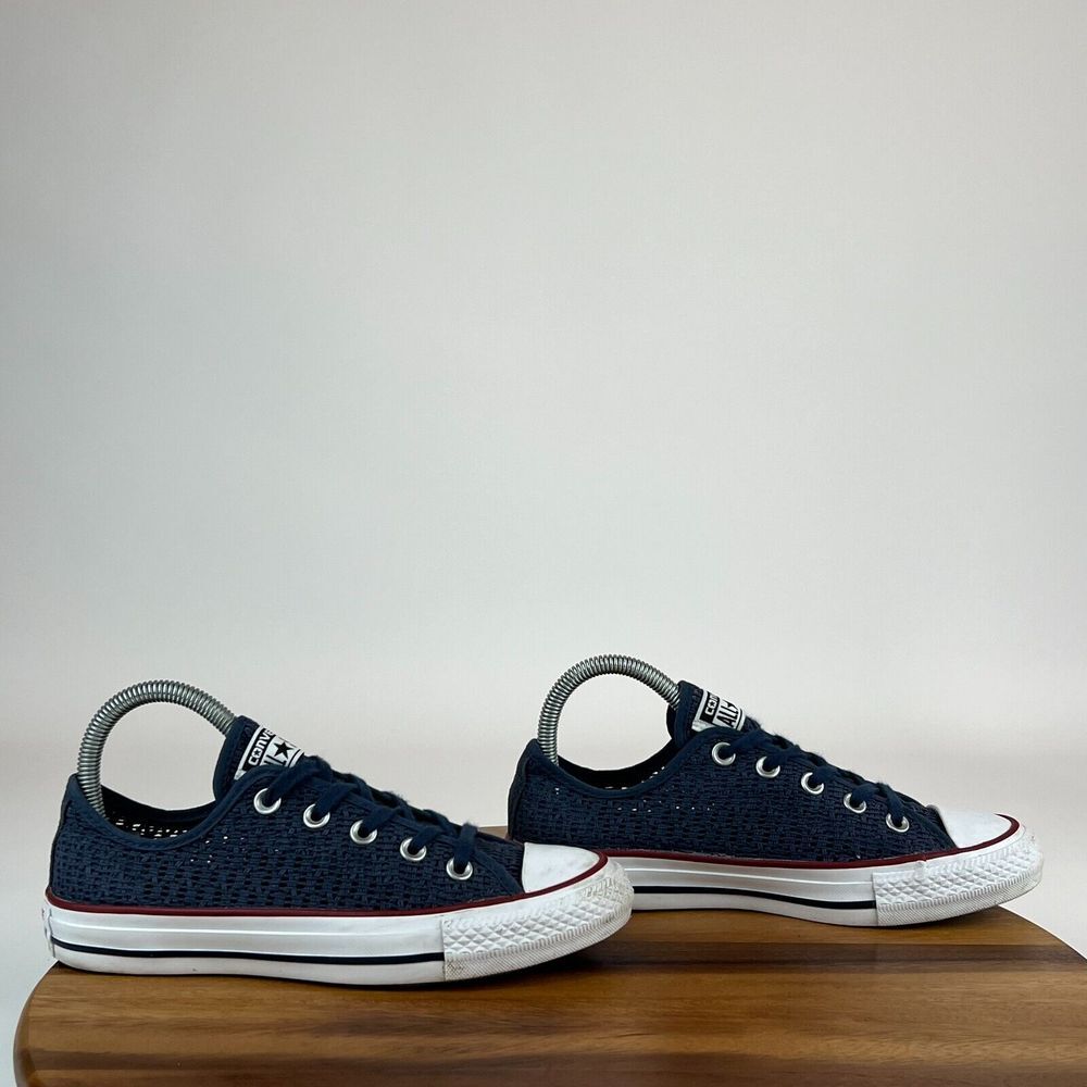 Womens Converse All Star Perforated Navy Blue Sneakers Shoes Sneakers Size 6 EUC
